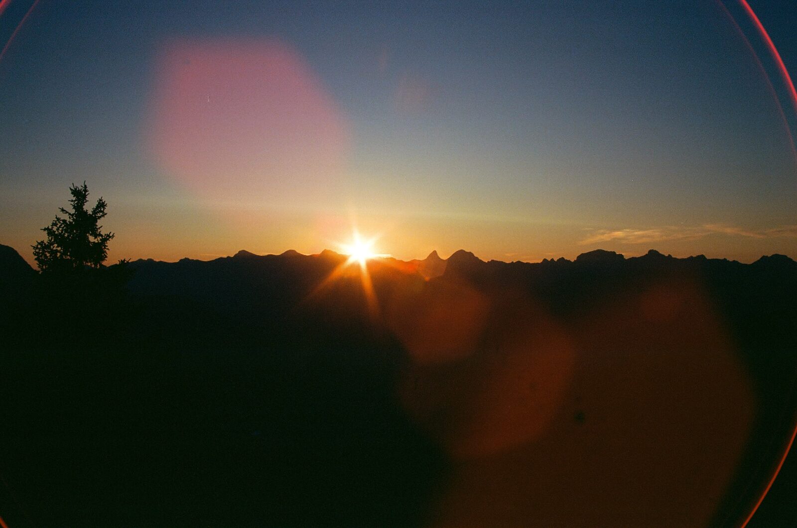 Sunrise over the peaks